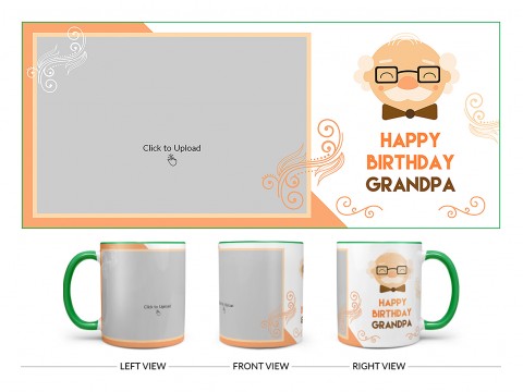 Grandpa Birthday Design On Dual Tone Green Mug