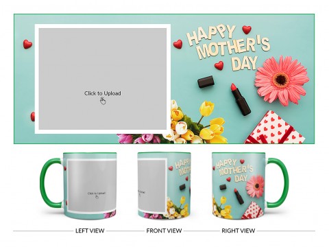 Happy Mother's Day Design On Dual Tone Green Mug