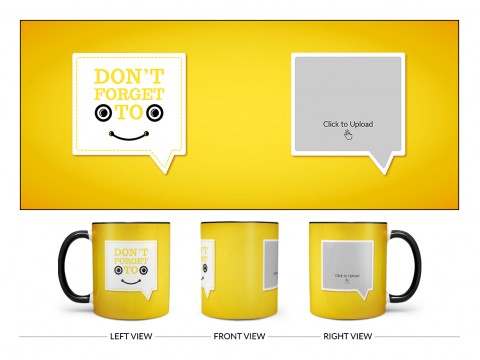 Don’t Forget To Smile Quote Design On Dual Tone Black Mug