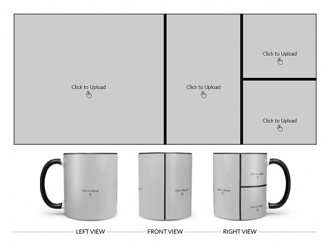 4 Pic Upload Upload Design For Multiple Occasions Design On Dual Tone Black Mug
