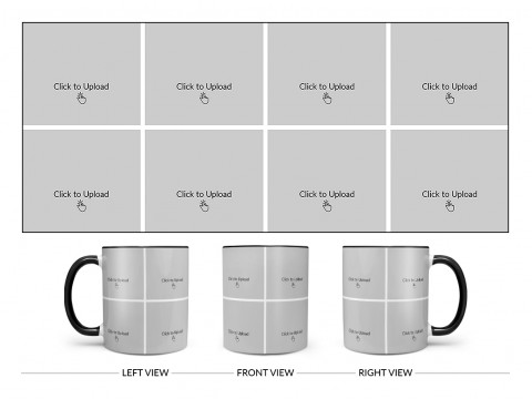 8 Pic Upload Design For Any Occasions & Event Design On Dual Tone Black Mug