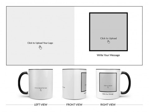 Company Mug With Photo Design On Dual Tone Black Mug