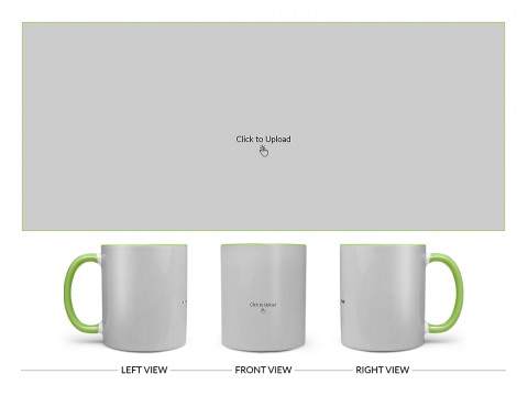 Full Pic Upload Upload Design On Dual Tone Light Green Mug