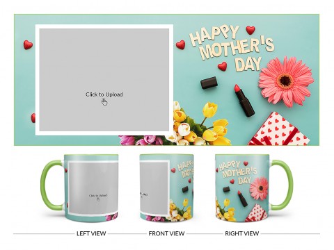 Happy Mother's Day Design On Dual Tone Light Green Mug