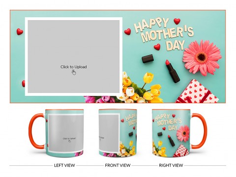 Happy Mother's Day Design On Dual Tone Orange Mug