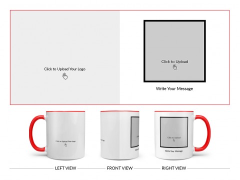 Company Mug With Photo Design On Dual Tone Red Mug