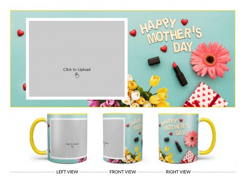Happy Mother's Day Design On Dual Tone Yellow Mug