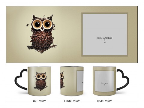 Coffee Beans For Coffee Lovers Design On Love Handle Dual Tone Black Mug