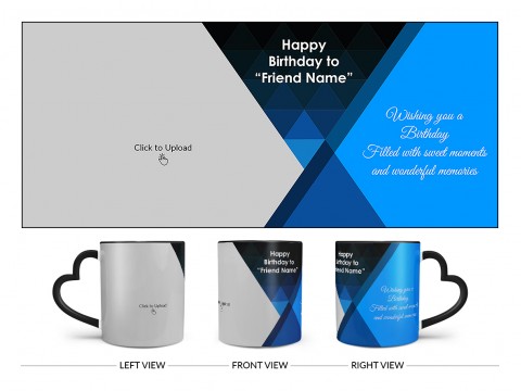 Wishing You A Birthday Filled With Sweet Moments Quote Design On Love Handle Dual Tone Black Mug
