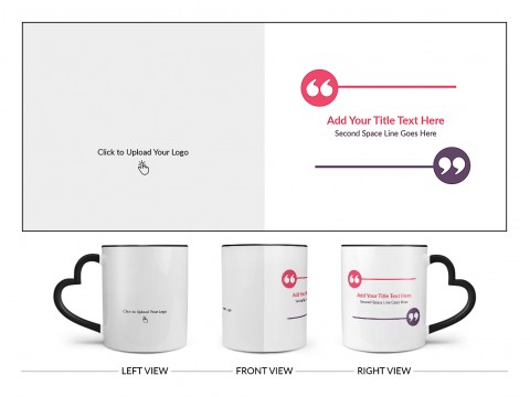 Corporate Mug With Custom Message Design On Love Handle Dual Tone Black Mug