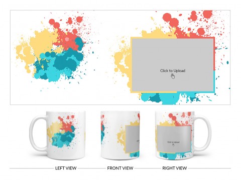 Multiple Colours Design On Plain white Mug