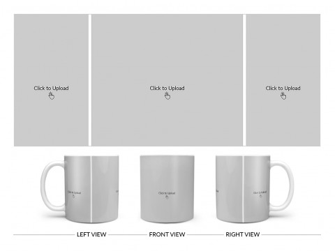 3 Vertical Pic Upload Design For Any Occasions & Event Design On Plain white Mug