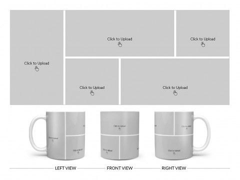 5 Pic Upload Design For Any Occasions & Event Design On Plain white Mug