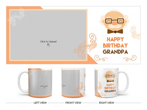 Grandpa Birthday Design On Plain white Mug