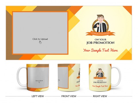 Congratulations For Your Job Promotion Design On Plain white Mug