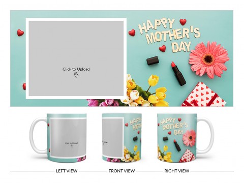 Happy Mother's Day Design On Plain white Mug