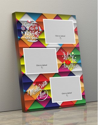 Photo Canvas Frames 12x17 - Let's Be Together With Abstract Backgroud Design