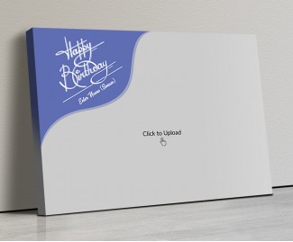 Photo Canvas Frames 14x10 - Blue Wave ( Happy Birthday ) Frame Design