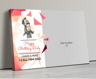 Photo Canvas Frames 14x10 - Happy Birthday Daddy Design