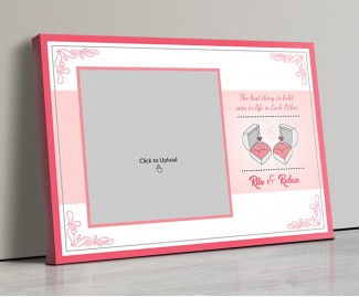 Photo Canvas Frames 14x10 - Couple Rings With Quotation Design