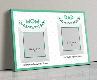 Photo Canvas Frames 14x10 - Mom And Dad Best Wishes Design