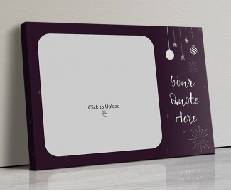 Purple Color Landscape Canvas Frame with Picture and Text - 14x10 Size