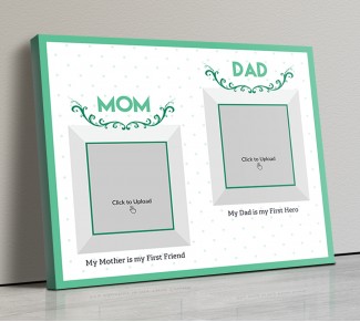 Photo Canvas Frames 14x12 - Mom And Dad Best Wishes Design