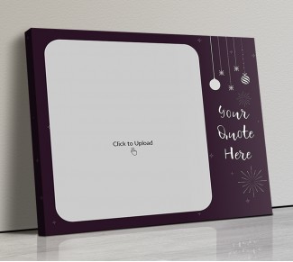 Purple Color Landscape Canvas Frame with Picture and Text - 14x12 Size