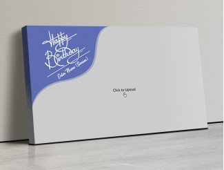Photo Canvas Frames 17x10 - Blue Wave ( Happy Birthday ) Frame Design