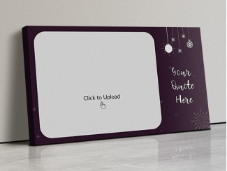 Purple Color Landscape Canvas Frame with Picture and Text - 17x10 Size