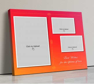 Photo Canvas Frames 20x17 - Pink & Orange Traditional Frame Design