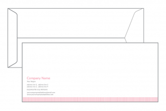 Pink Stripes Envelope