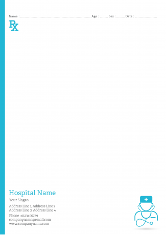 Medical Nursing Home Prescription Pad Design