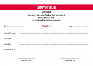 Red And White Voucher Book