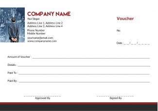 Red And Grey Voucher Book