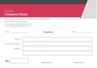 Pink And Grey  Voucher Book
