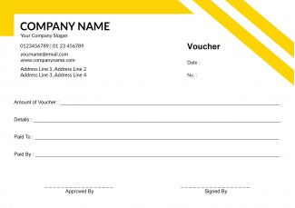 Yellow and Black Voucher Book